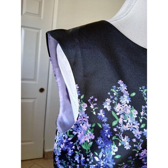 Alex Marie‎ Womens Dress A Line Black & Purple Sleeveless  Size 10 Party - Picture 7 of 15